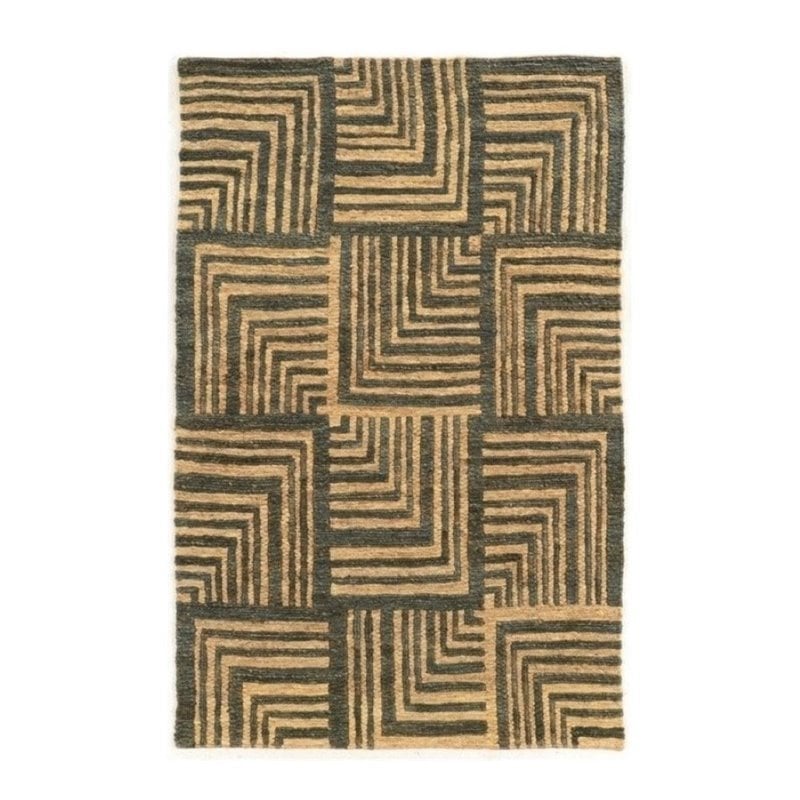 Hawthorne Collection 5' x 8' Hand Knotted Rug in Beige and Brown