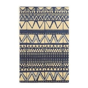 Hawthorne Collection 2' x 3' Hand Tufted Rug in Ivory and Blue