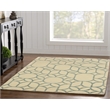 Hawthorne Collection 2' x 3' Hand Tufted Rug in Ivory and Turquoise