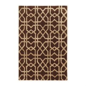Hawthorne Collection 2' x 3' Hand Tufted Rug in Brown and Sand