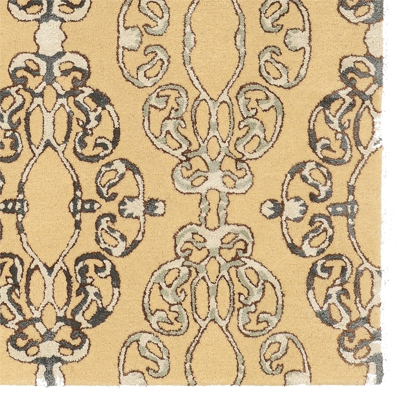 Hawthorne Collection 5' x 8' Hand Tufted Rug in Cream and Blue