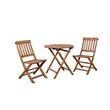 Hawthorne Collection 3 Piece Patio Bistro Set in Teak