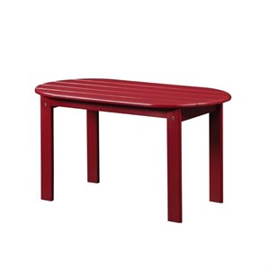Hawthorne Collection Adirondack Patio Coffee Table in Red