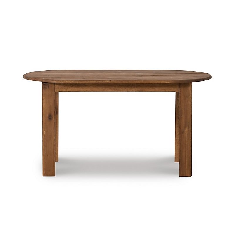 Hawthorne Collections Transitional Wood Outdoor Coffee Table in Brown