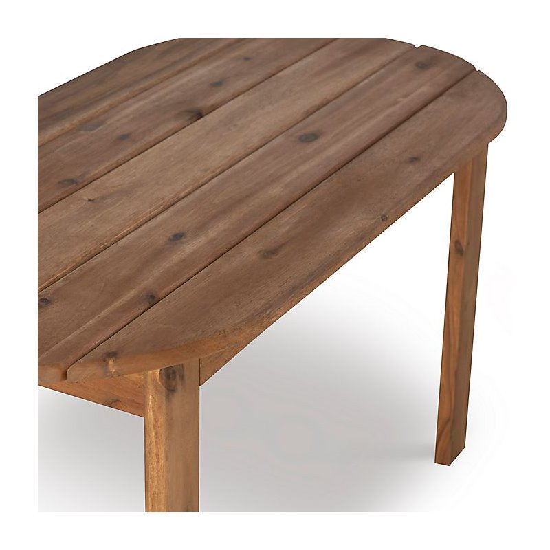 Hawthorne Collections Transitional Wood Outdoor Coffee Table in Brown