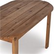 Hawthorne Collections Transitional Wood Outdoor Coffee Table in Brown