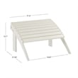 Hawthorne Collections Transitional Wood Outdoor Ottoman in White