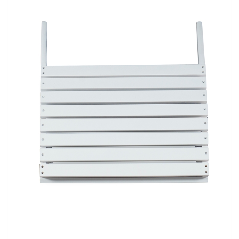 Hawthorne Collections Transitional Wood Outdoor Ottoman in White