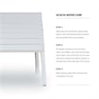 Hawthorne Collections Transitional Wood Outdoor Ottoman in White