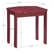 Hawthorne Collections Transitional Wood Outdoor Adirondack Side Table in Red
