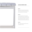 Hawthorne Collections Transitional Wood Outdoor Adirondack Side Table in White