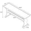 Hawthorne Collections Kitchen Bench in Natural