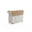 Hawthorne Collections Traditional Wood Kitchen Cart in White
