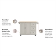 Hawthorne Collections Traditional Wood Kitchen Cart in White