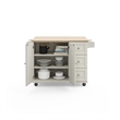 Hawthorne Collections Traditional Wood Kitchen Cart in White