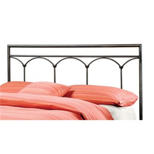 Hawthorne Collections Queen Spindle Headboard in Brown Steel
