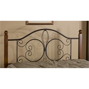 Hawthorne Collections Twin Poster Spindle Headboard in Textured Black