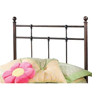 Hawthorne Collections Twin Metal Spindle Headboard in Antique Bronze