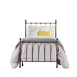 Hawthorne Collections Twin Metal Panel Bed in Black Steel