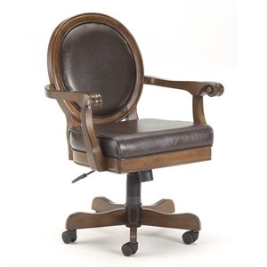 Hawthorne Collections Arm Chair with Casters in Cherry