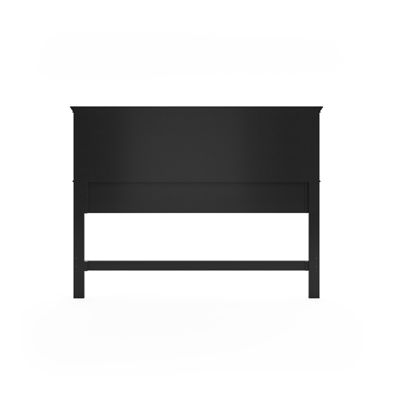 Hawthorne Collections Traditional Wood Full Queen Panel Headboard in Black