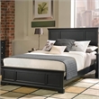 Hawthorne Collections Traditional Wood Queen Panel Bed in Black