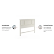 Hawthorne Collections Traditional Wood Queen Panel Headboard in Off White