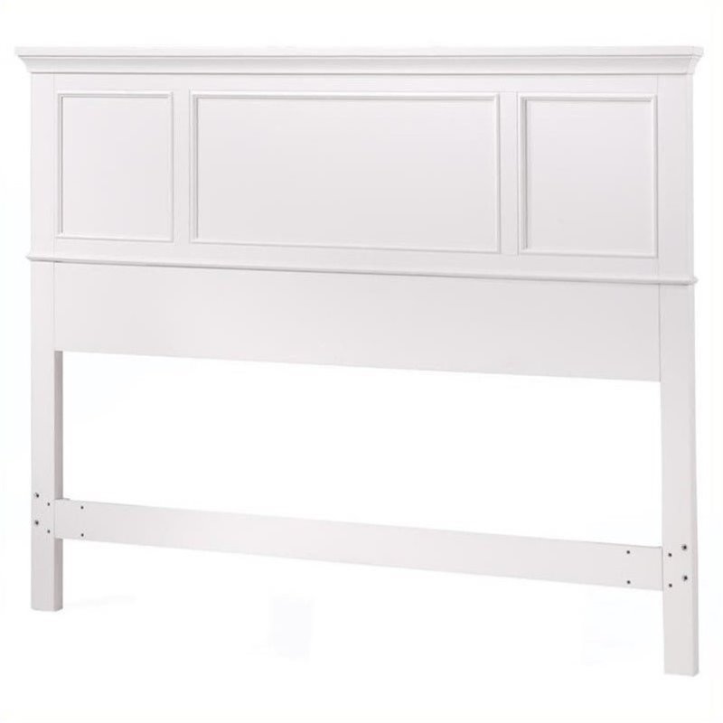 Hawthorne Collections Traditional Wood Queen Panel Headboard in Off White