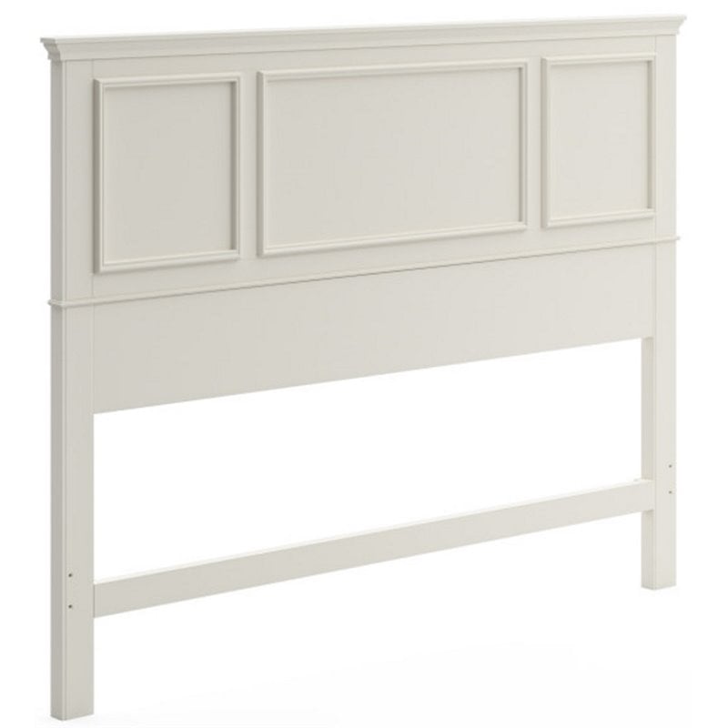 Hawthorne Collections Traditional Wood Queen Panel Headboard in Off White