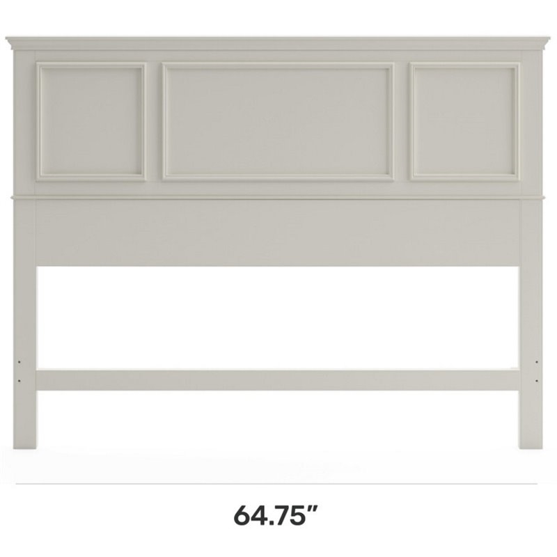 Hawthorne Collections Traditional Wood Queen Panel Headboard in Off White