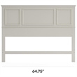 Hawthorne Collections Traditional Wood Queen Panel Headboard in Off White