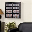 Hawthorne Collections Double Floating Media Wall Storage in Black