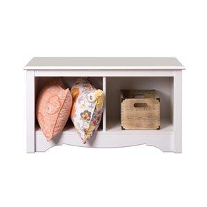 Hawthorne Collections 2 Cubby Bedroom Bench in White