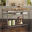 Hawthorne Collections Kitchen Island in Caramel and Gray