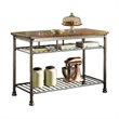Hawthorne Collections Kitchen Island in Caramel and Gray