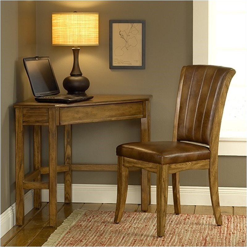 Hawthorne Collections Corner Writing Desk And Chair In Medium Oak Hawthorne Collections Corner Writing Desk And Chair In Medium Oak