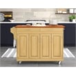 Hawthorne Collections Asian Hardwoods Kitchen Cart in Natural/Oak