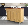 Hawthorne Collections Asian Hardwoods Kitchen Cart in Natural/Oak