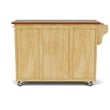 Hawthorne Collections Asian Hardwoods Kitchen Cart in Natural/Oak