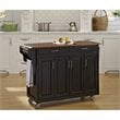 Hawthorne Collections 2-Drawer Wood Kitchen Cart in Black/Oak