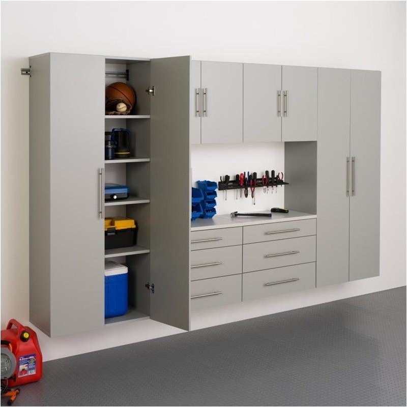 Hawthorne Collections 3 Drawer Storage Cabinet in Light Gray Laminate