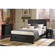 Hawthorne Collections Traditional Wood King Panel Bed in Black