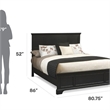 Hawthorne Collections Traditional Wood King Panel Bed in Black