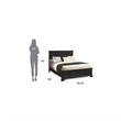 Hawthorne Collections Traditional Wood King Panel Bed in Black