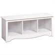 Hawthorne Collections 3 Cubby Bedroom Bench in White