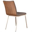 Hawthorne Collections Modern Faux Leather Upholstered Dining Chair in Gray