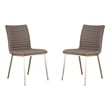 Hawthorne Collections Modern Faux Leather Upholstered Dining Chair in Gray