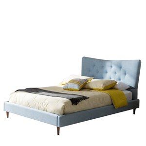 Hawthorne Collections King Platform Bed in Light Blue