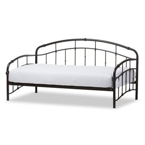 hawthorne collections twin metal daybed in antique bronze