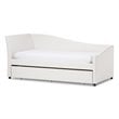Hawthorne Collections Faux Leather Twin Daybed in White